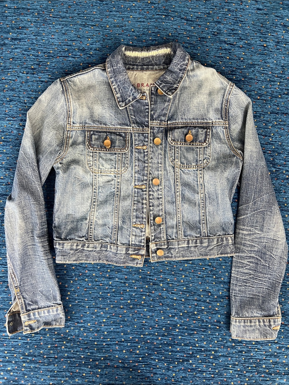 J Brand women’s Denim Jacket size XS, cropped, medium wash